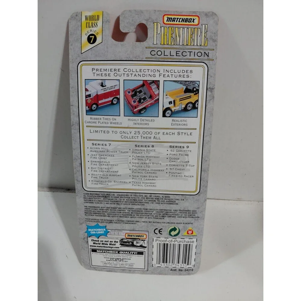 NIB Matchbox Premiere Collection 1:64 DieCast Springfield Fire Dept Ladder Truck